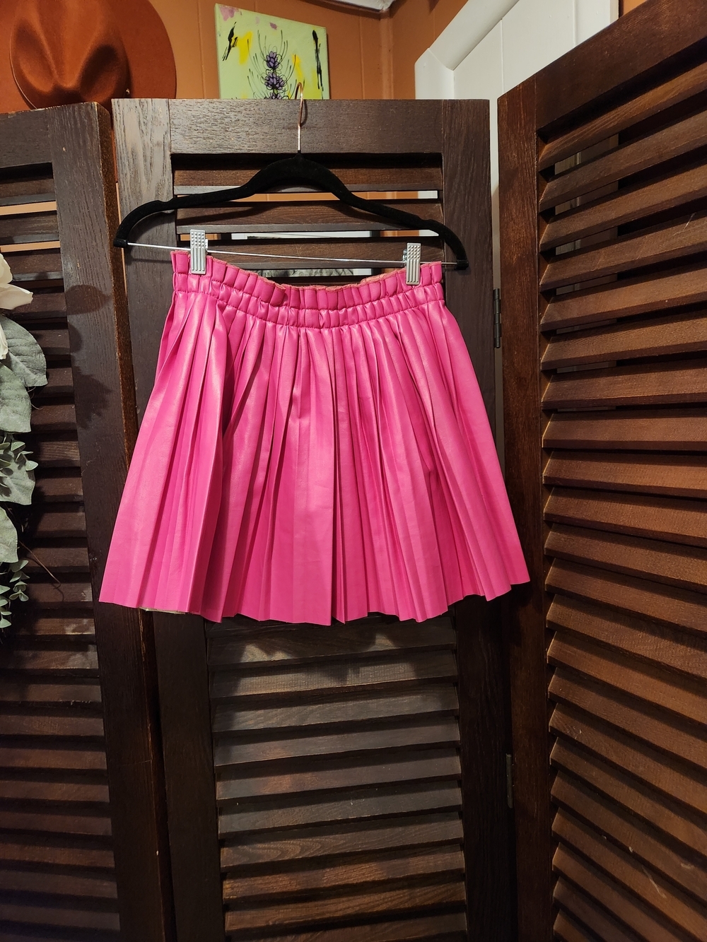 Pink Pleated Mini Skirt - Women's Skirt